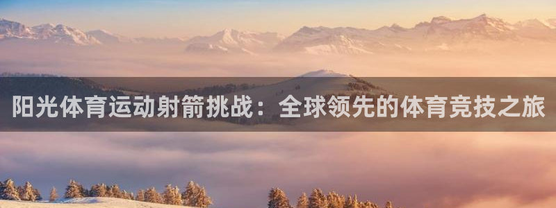 vsport体育在线官网：阳光体育运动射箭挑战：全球领先的体育竞技之旅
